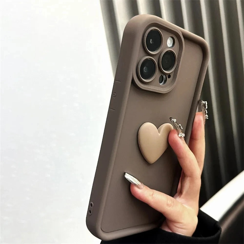 Hjärta Silikon Telefonskal För iPhone