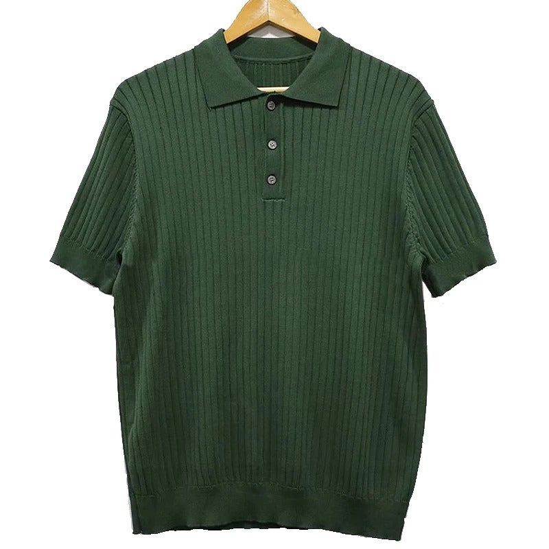 Retro randig polotröja för män