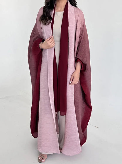 Gradient Plisserad Trench Coat för kvinnor