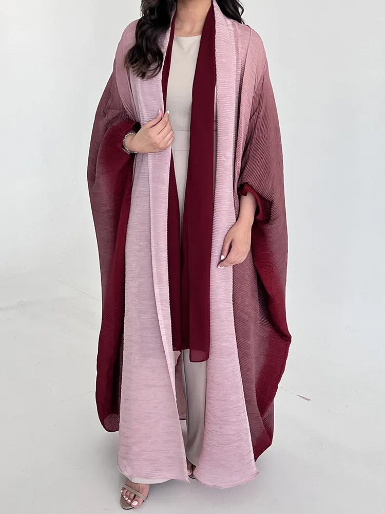 Gradient Plisserad Trench Coat för kvinnor