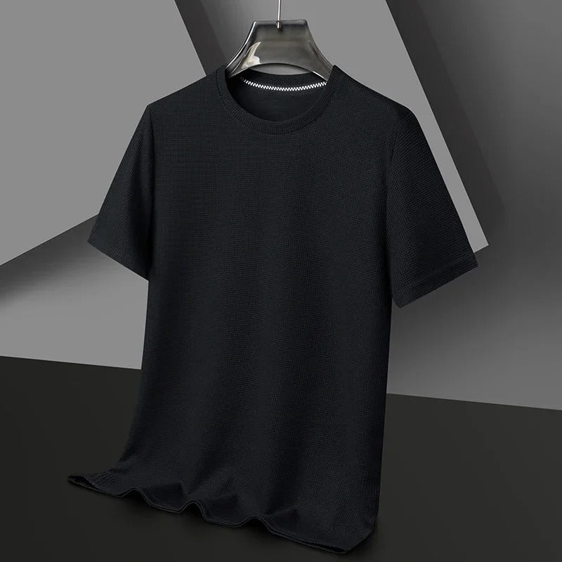 Våfflad T-shirt för män