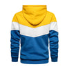 Patchwork Fleece Hoodie för män