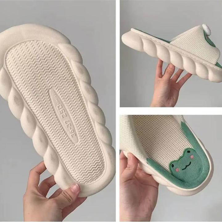 Tjock Sole Frog Tofflor