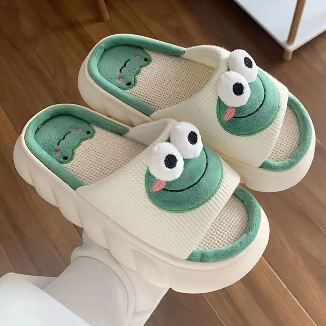 Tjock Sole Frog Tofflor