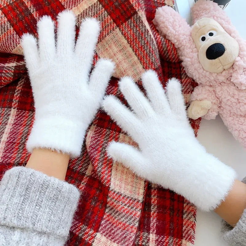 Vinter Mink Sammetshandskar