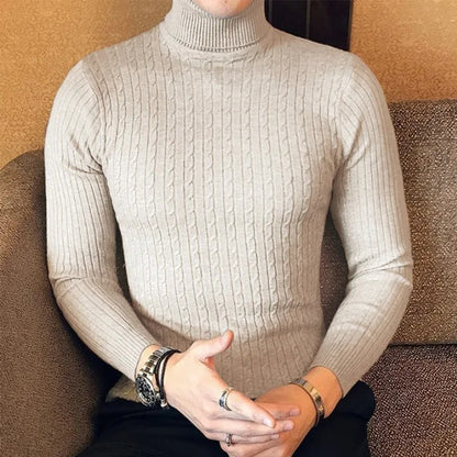 Höghalsad tröja för män