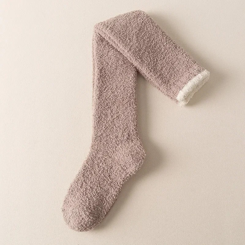 Coral Fleece över-knähöga strumpor