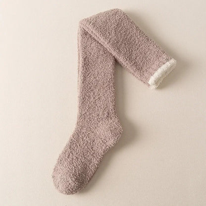 Coral Fleece över-knähöga strumpor