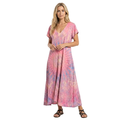 Damernas Sommarklänning V-Hals Flödande Design