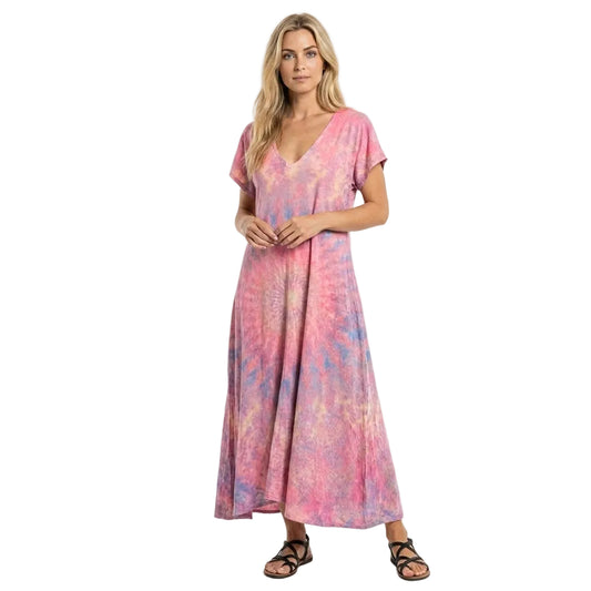 Damernas Sommarklänning V-Hals Flödande Design