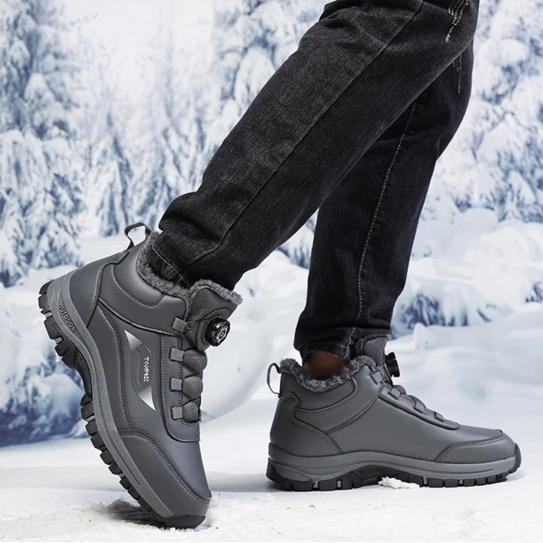 Vattentäta ankelstövlar i plysch med platt botten