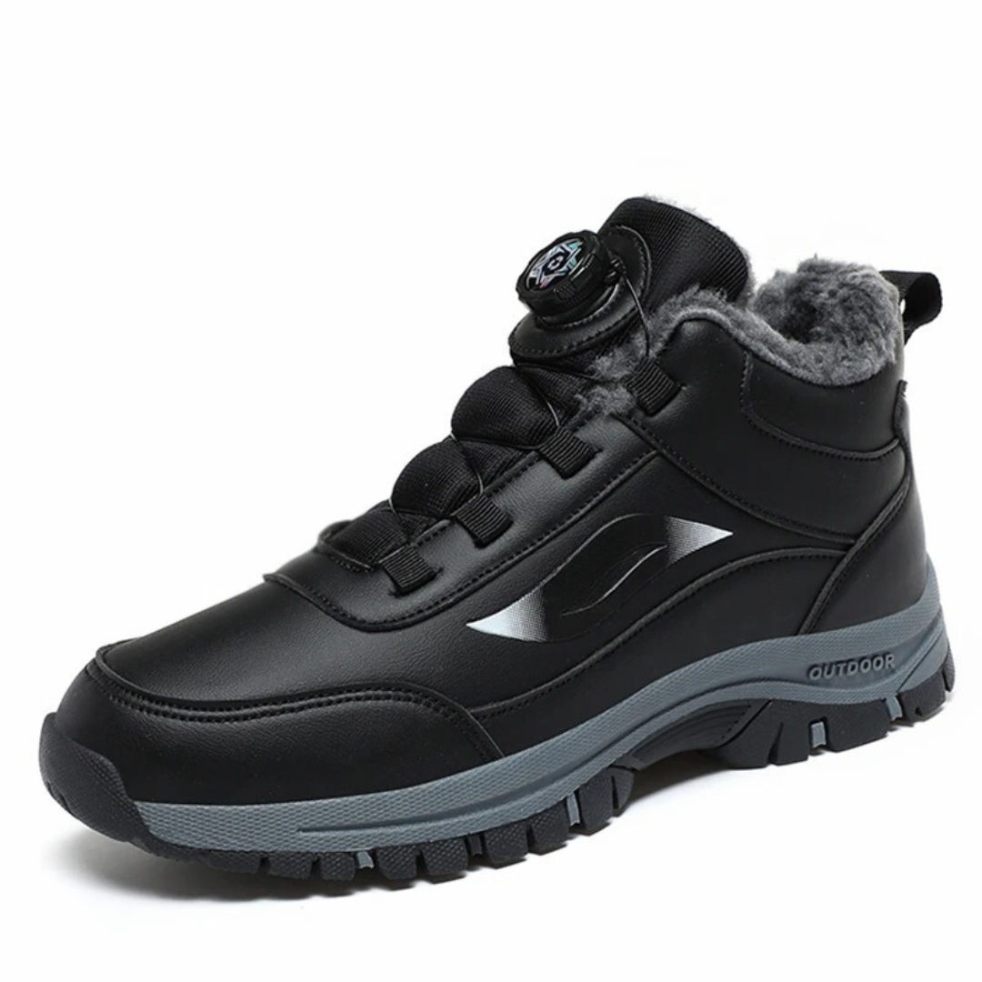 Vattentäta ankelstövlar i plysch med platt botten