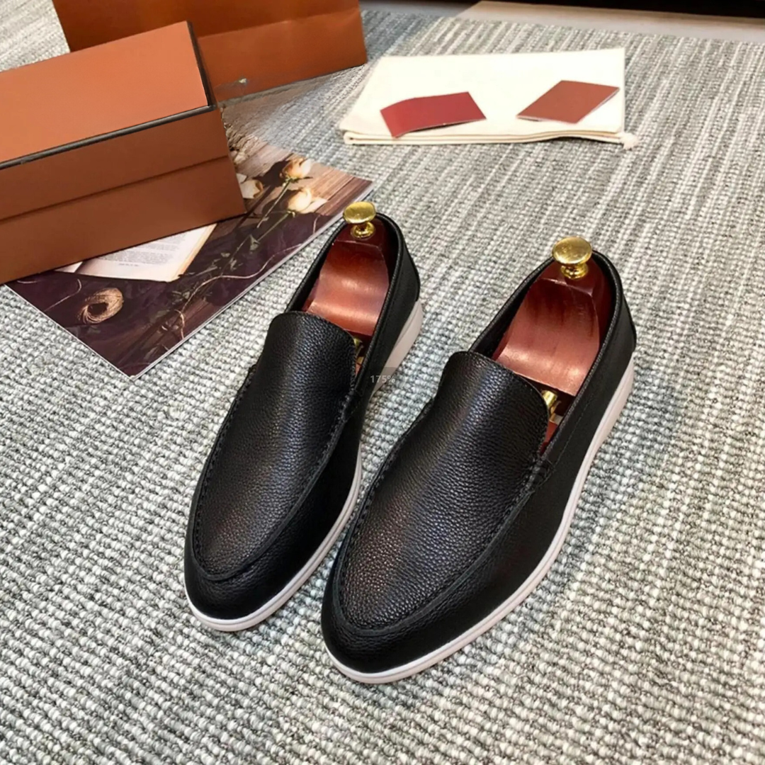 Mocassin i läderstil för män