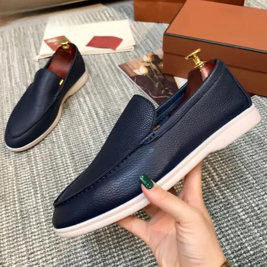Mocassin i läderstil för män