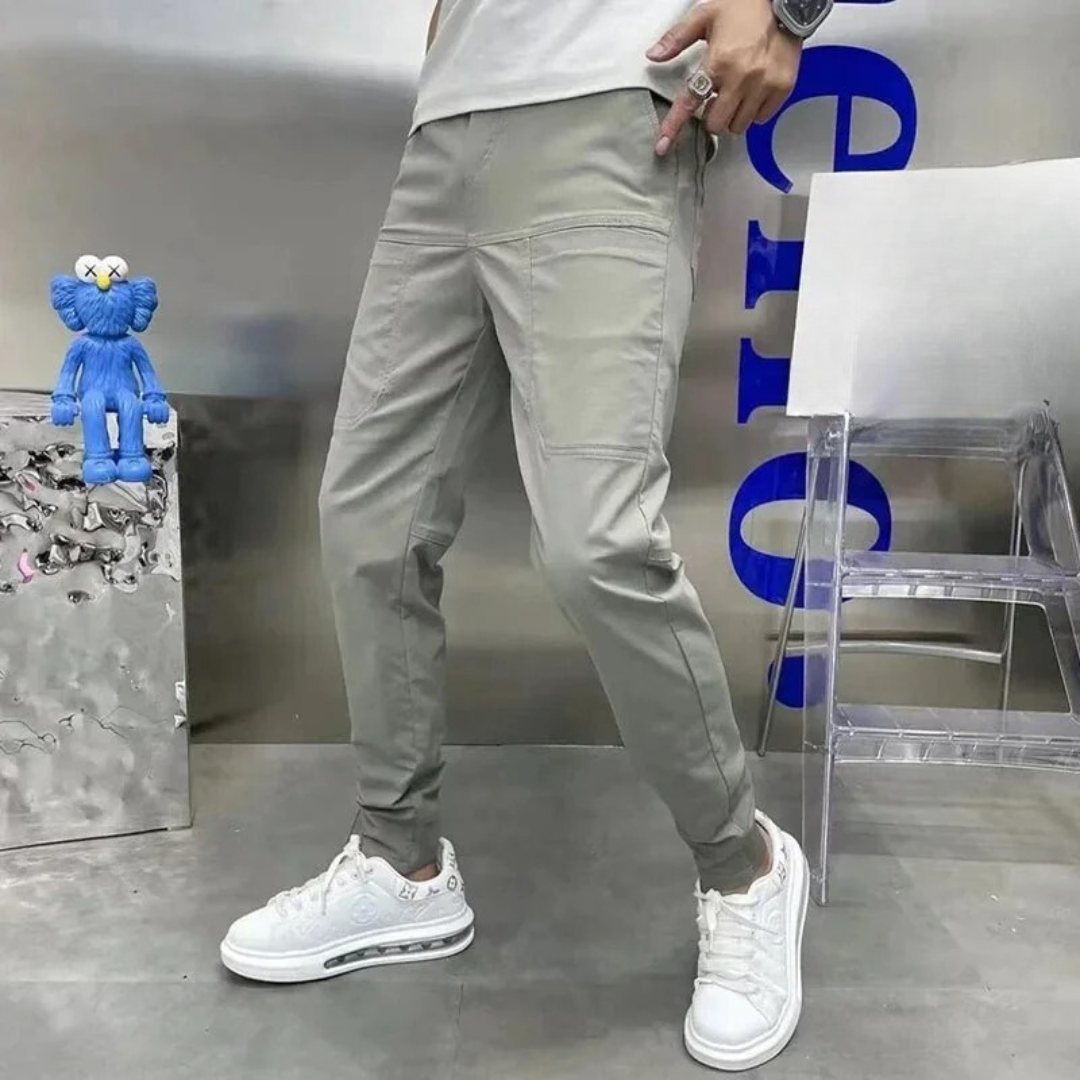 Skinny cargobyxor för män