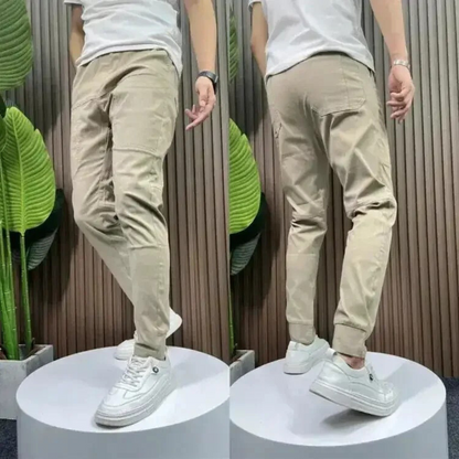 Skinny cargobyxor för män
