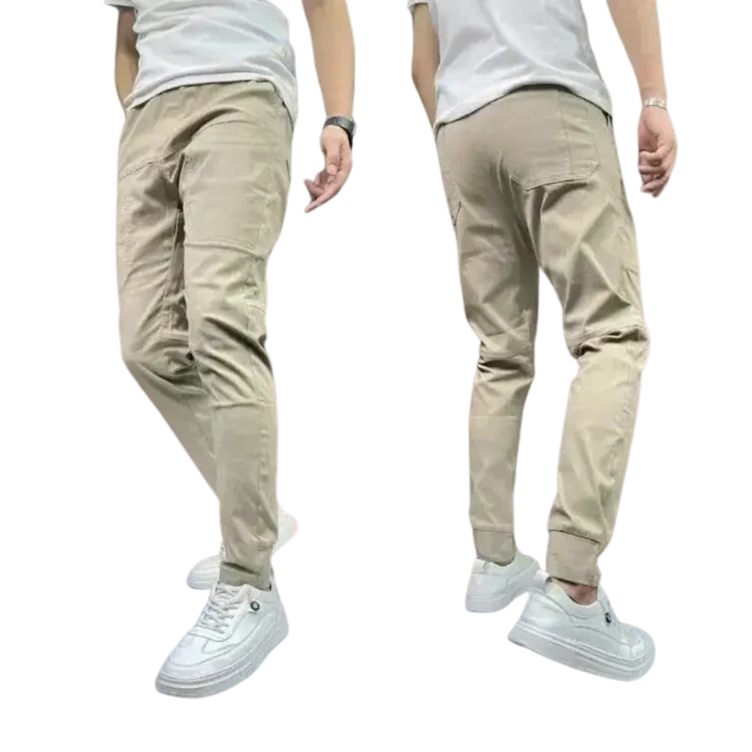 Skinny cargobyxor för män