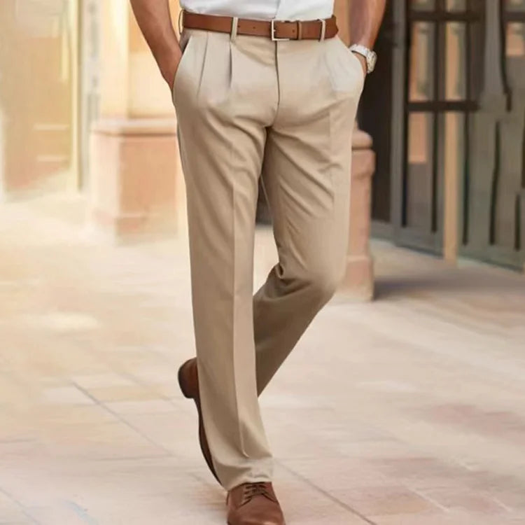 Herrbyxor Casual Business Slät Polyester/Bomull med Praktiska Väskor 3
