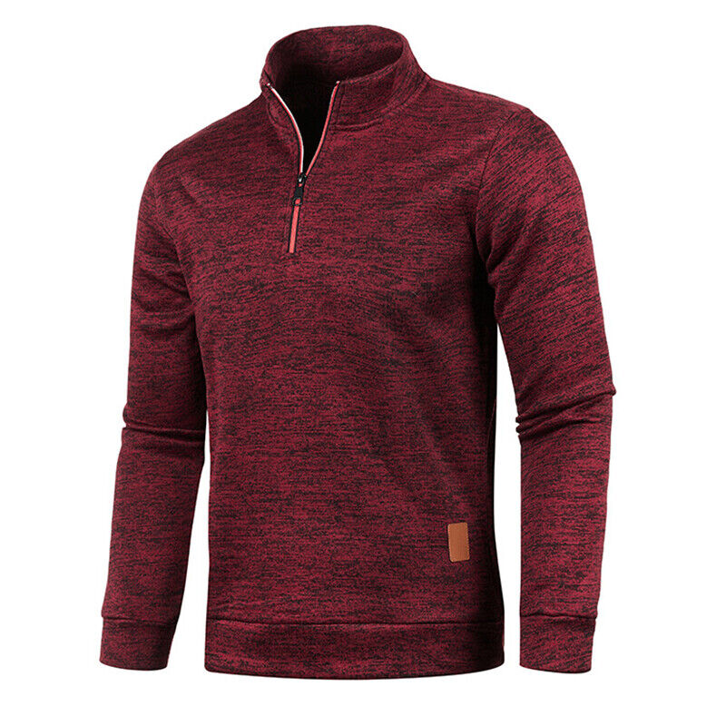 Pullover med halv dragkedja för män