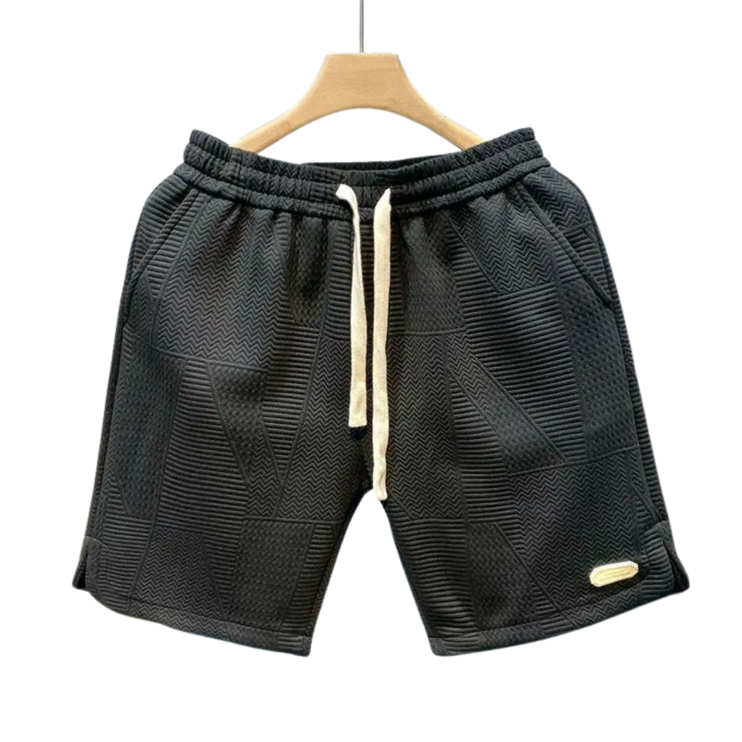 Herrshorts med dragsko i vågmönster