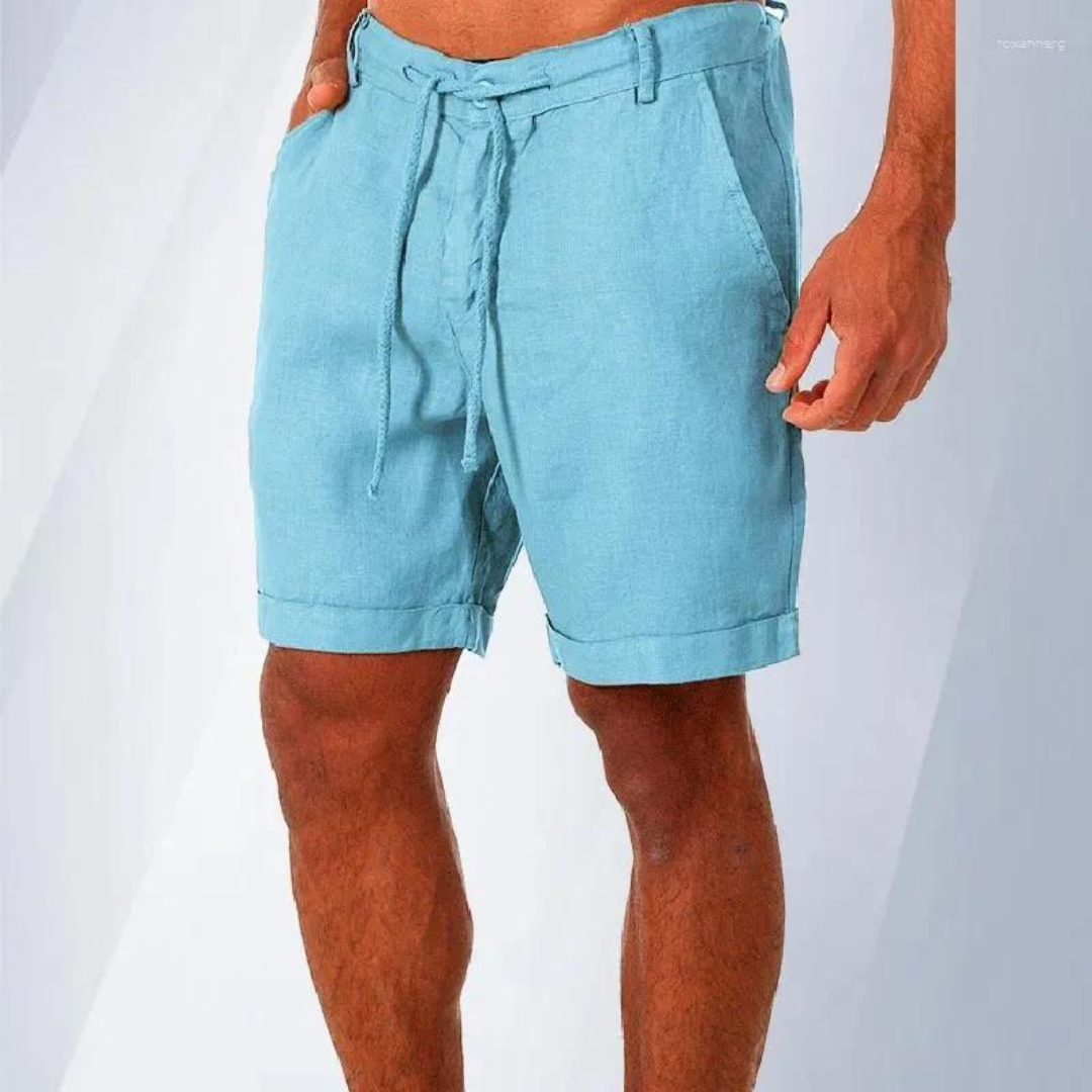 Herrshorts i bomull i linne