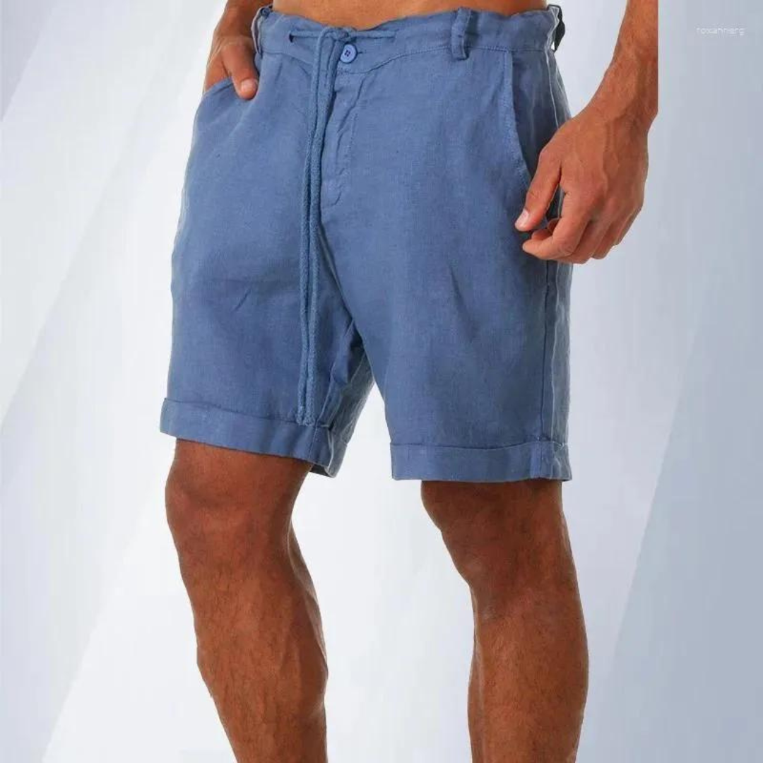 Herrshorts i bomull i linne
