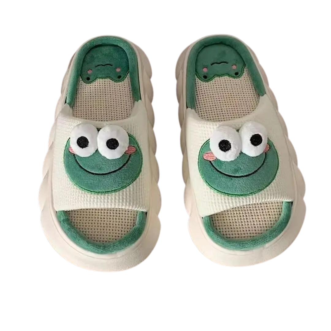 Tjock Sole Frog Tofflor