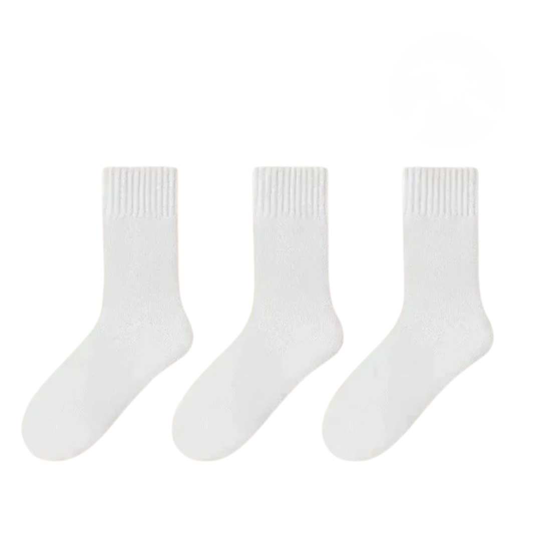 Vintervarma ullstil strumpor (3 par)