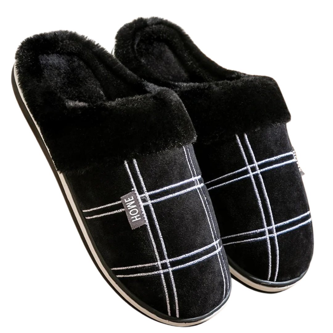 Flock Striped Inomhustofflor för herrar