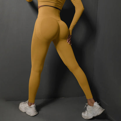 Sömlösa gymleggings för kvinnor
