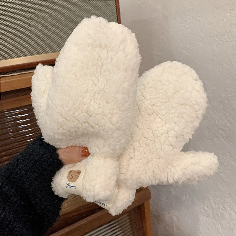 Kawaii plysch varma handskar