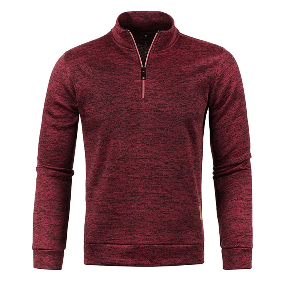 Pullover med halv dragkedja för män