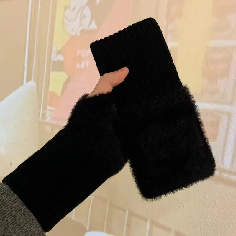 Halvfinger Fleecehandskar