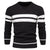 Patchwork-pullover med O-ringning för män