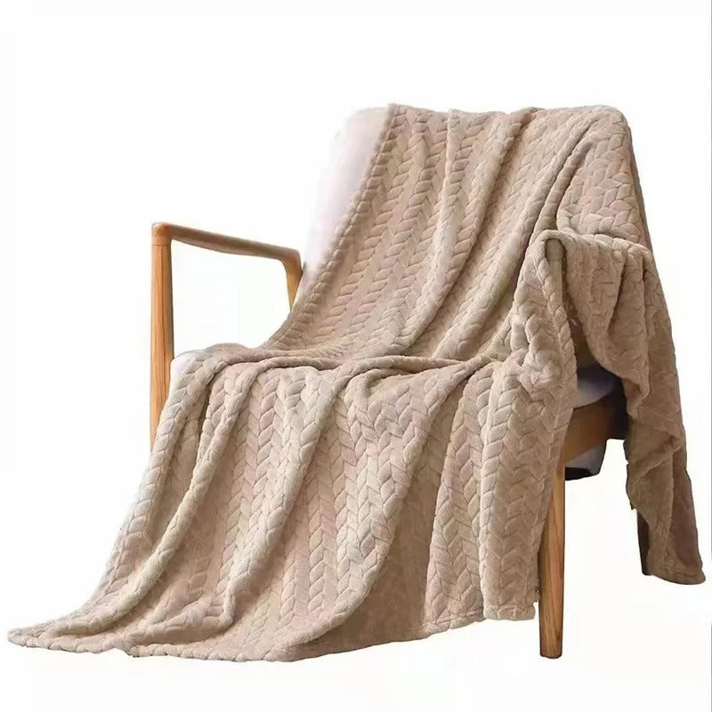 Coral Velvet Wool Blanket