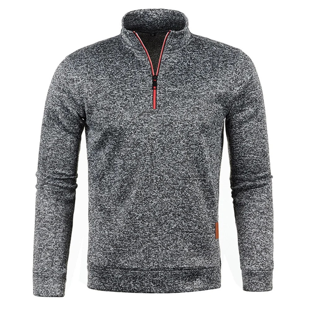 Pullover med halv dragkedja för män
