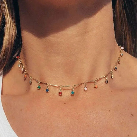Godisfärg Kvinnors Halsband