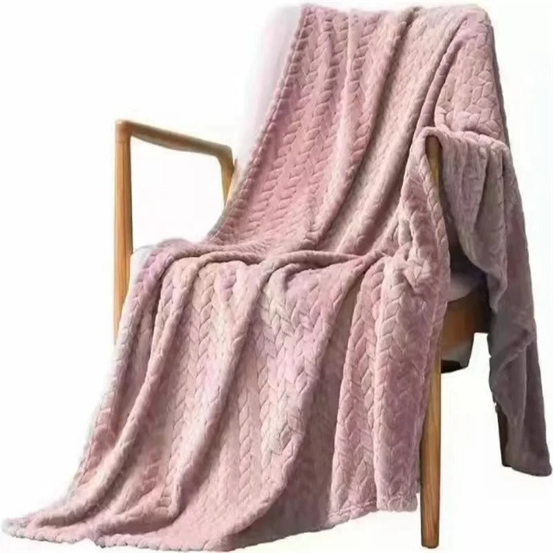 Coral Velvet Wool Blanket