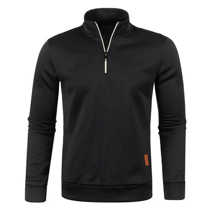 Pullover med halv dragkedja för män
