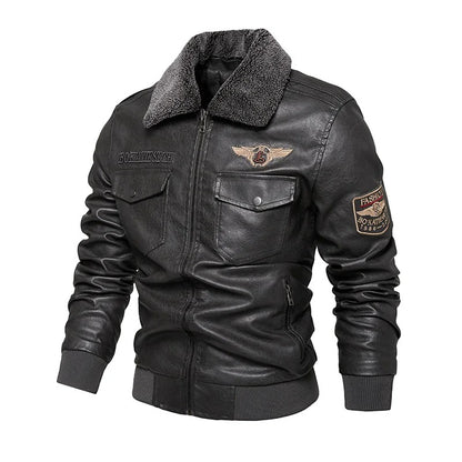 Casual varm bikerjacka för män