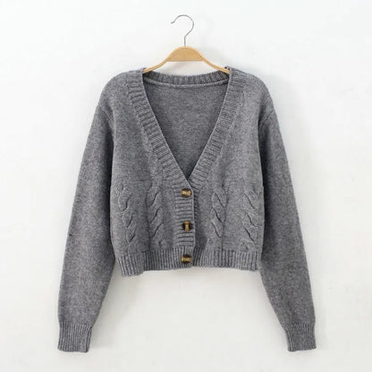 Kabelstickad cardigan för kvinnor