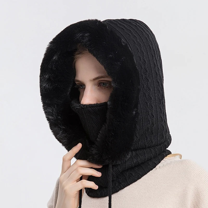 Damstickad pälsmössa Mask Set