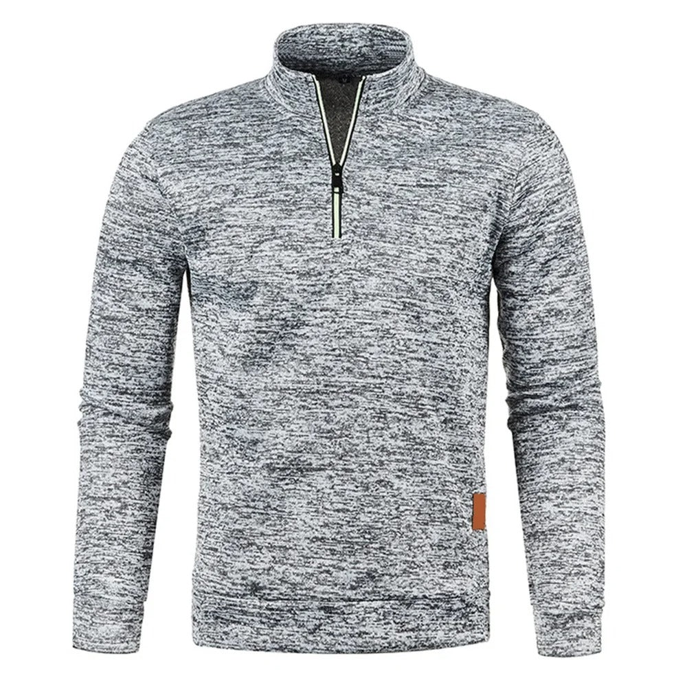 Pullover med halv dragkedja för män