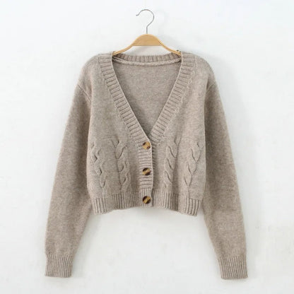 Kabelstickad cardigan för kvinnor