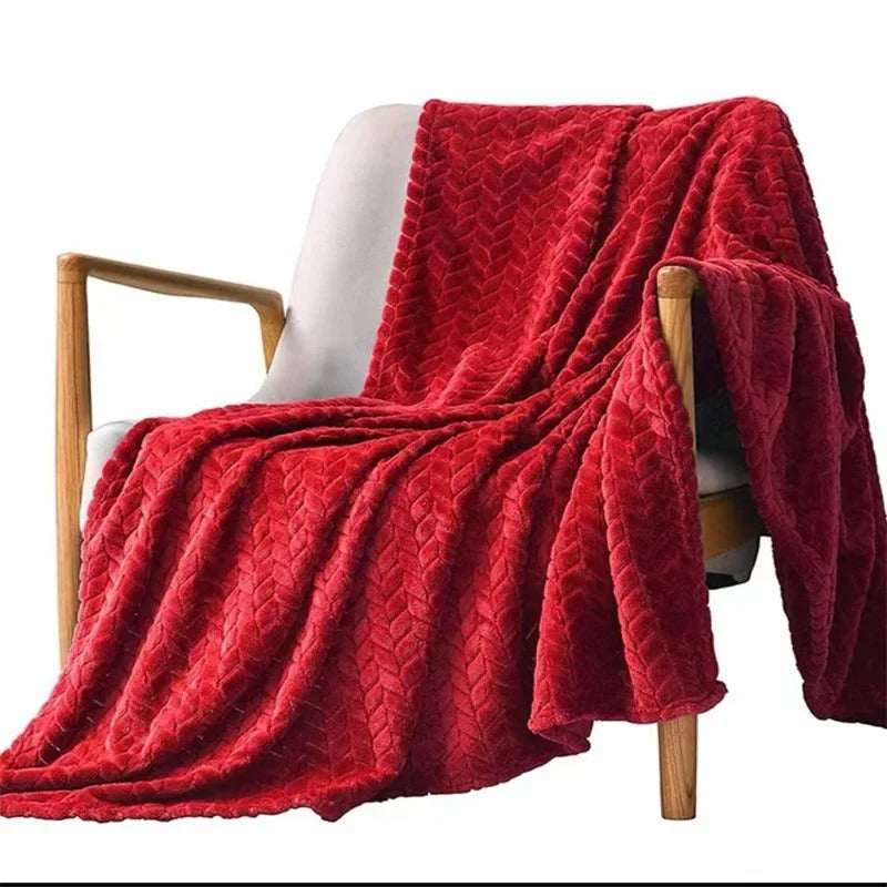 Coral Velvet Wool Blanket
