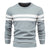 Patchwork-pullover med O-ringning för män