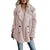 Oversized fluffig fleecejacka för kvinnor