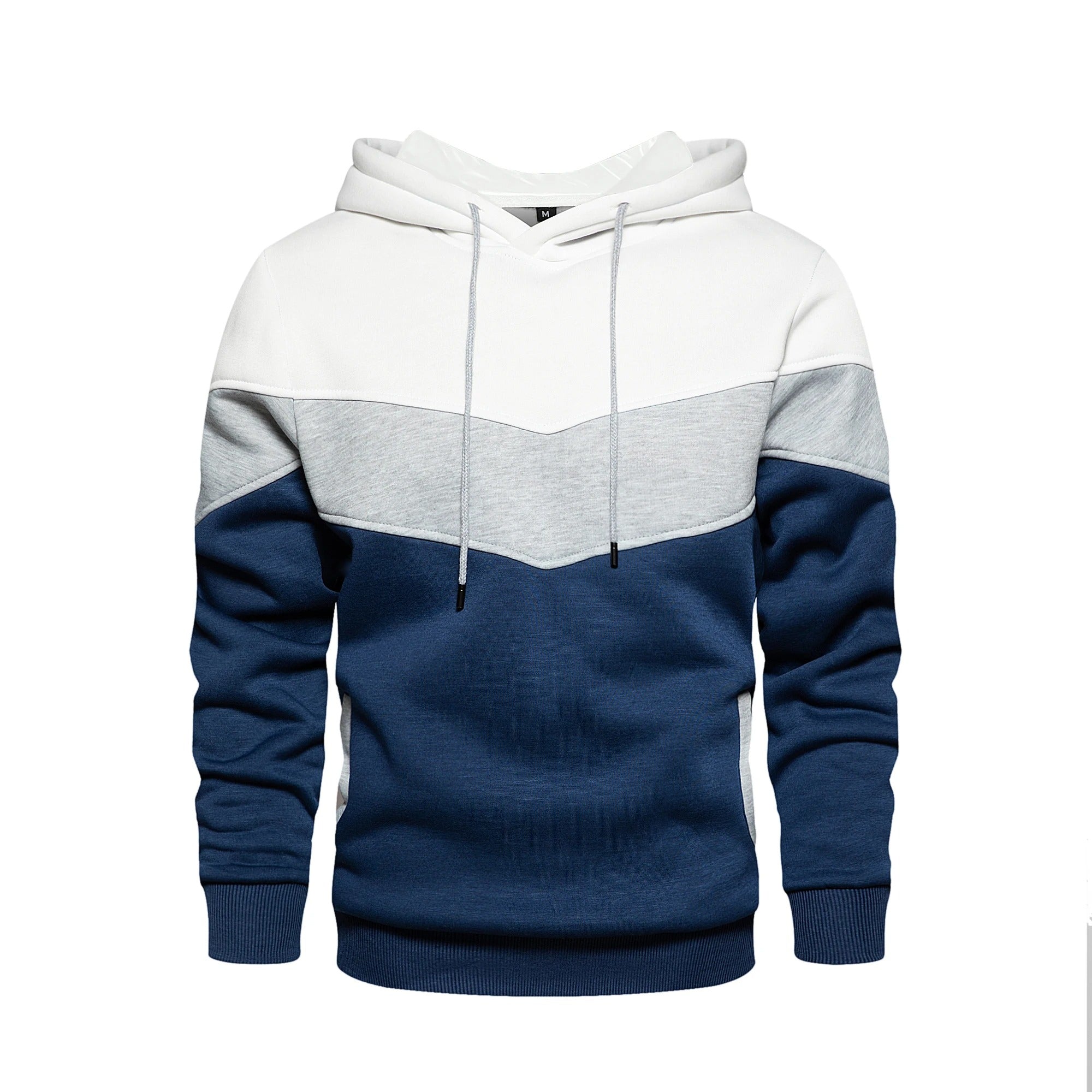Patchwork Fleece Hoodie för män