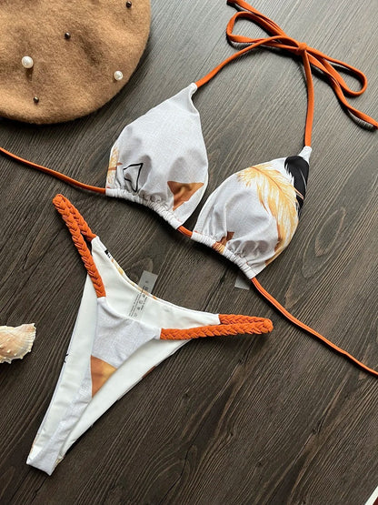 Bikiniset med hög midja för kvinnor