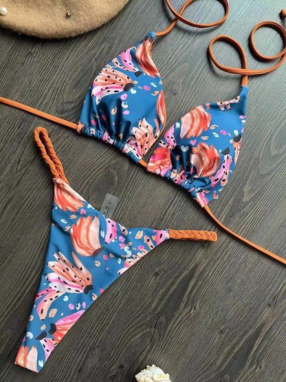 Bikiniset med hög midja för kvinnor